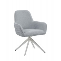 Coaster Furniture 110322 Abby Flare Arm Side Chair Light Grey and Chrome